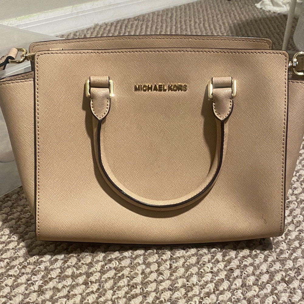 Michael Kors Beige Satchel Bag